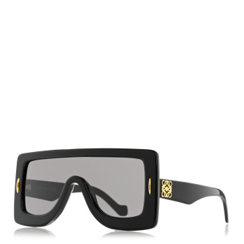 LOEWE Acetate Anagram Shield Sunglasses LW40104I Black