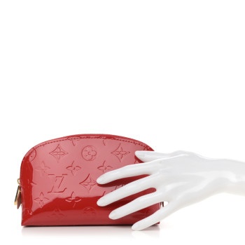 LOUIS VUITTON Vernis Cosmetic Pouch Cherry