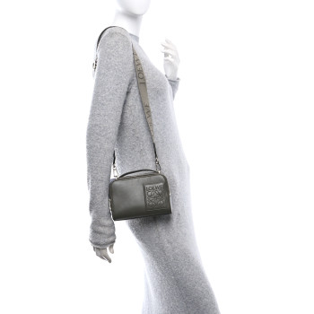 LOEWE Satin Calfskin Mini Camera Bag Olive Green