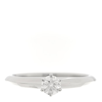 TIFFANY Platinum Diamond .22ct Solitaire Engagement Ring 47 4