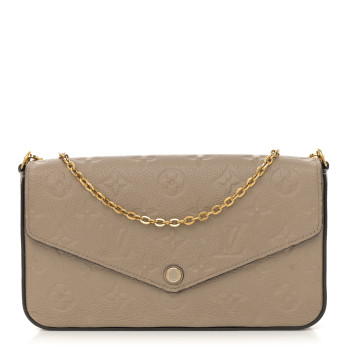 LOUIS VUITTON Empreinte Pochette Felicie Chain Wallet Tourterelle LOUIS VUITTON Empreinte Pochette Felicie Chain Wallet Tourterelle