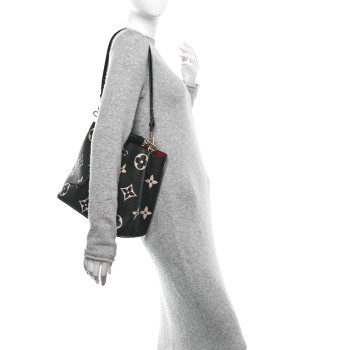 LOUIS VUITTON Empreinte Monogram Giant Neonoe MM Black Beige