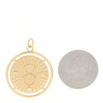 FOUNDRAE 18K Yellow Gold Large Karma Medallion Pendant