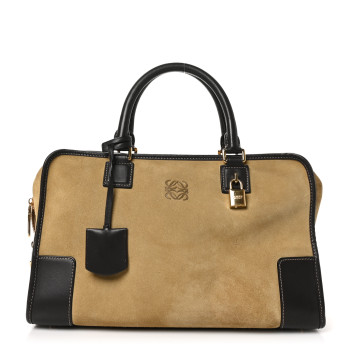 LOEWE Suede Calfskin Amazona 36 Gold Brown