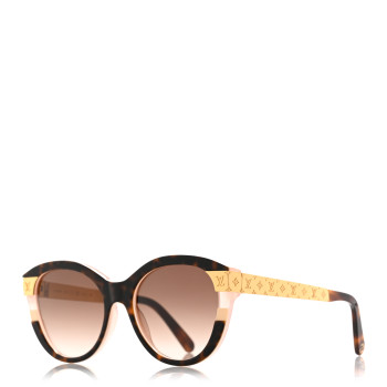LOUIS VUITTON Acetate Petit Soupcon Cat Eye Sunglasses Z1858W Light Tortoisehell