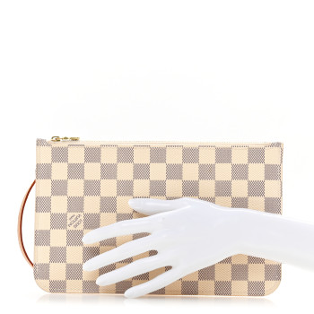 LOUIS VUITTON Damier Azur Neverfull MM GM Pochette