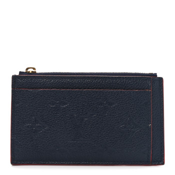 LOUIS VUITTON Empreinte Blooming Flowers Zipped Card Holder Marine Rouge