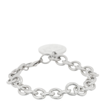 TIFFANY Sterling Silver Return to Tiffany Round Tag Charm Bracelet