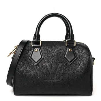 LOUIS VUITTON Empreinte Monogram Giant Speedy Bandouliere 20 Black