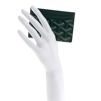 GOYARD Goyardine Saint Sulpice Card Holder Green