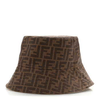 FENDI Technical Fabric FF Reversible Bucket Hat S Tobacco Beige