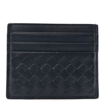 BOTTEGA VENETA Nappa Intrecciato VN Card Case Denim