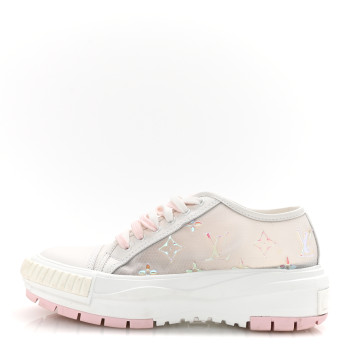 LOUIS VUITTON Iridescent Technical Mesh Monogram LV Squad Low Top Sneakers 36.5 Rose Clair LOUIS VUITTON Iridescent Technical Mesh Monogram LV Squad Low Top Sneakers 36.5 Rose Clair