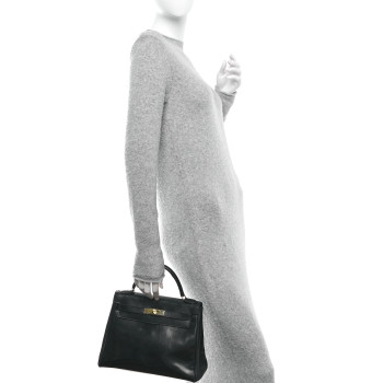 HERMES Box Kelly Retourne 28 Black