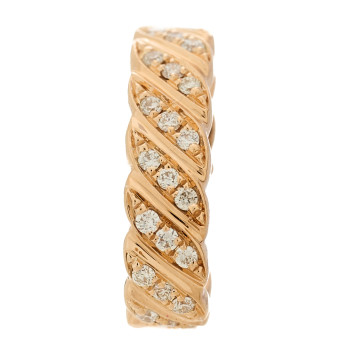 ANITA KO 18K Rose Gold Diamond Thin Braid Ear Cuff