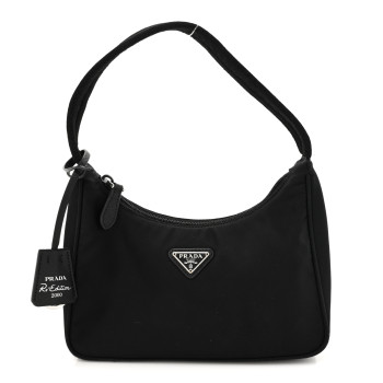 PRADA Tessuto Nylon Mini Re-Edition 2000 Bag Black