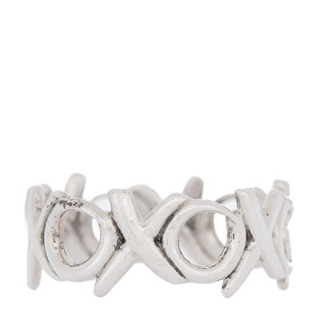 TIFFANY Sterling Silver Paloma Picasso XO Band Ring 54 6.75