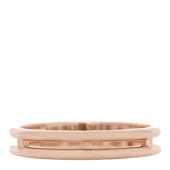 HERMES 18K Rose Gold Ariane Wedding Band Ring 55 7.25