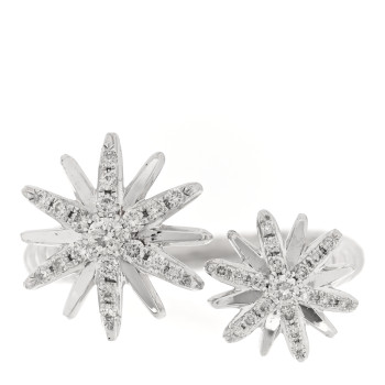 DAVID YURMAN Sterling Silver Diamond Starburst Bypass Ring 53 6.5