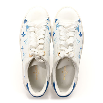 LOUIS VUITTON Monogram Time Out Sneakers 36.5 Blue
