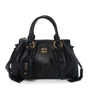 MIU MIU Nappa Joie Satchel Black