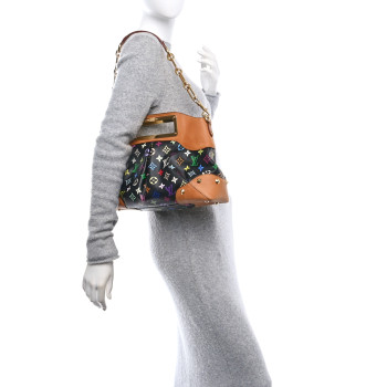 LOUIS VUITTON Monogram Multicolor Judy MM Black