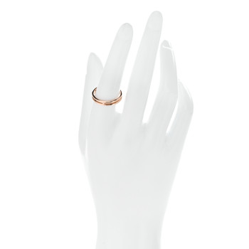 HERMES 18K Rose Gold Ariane Wedding Band Ring 55 7.25