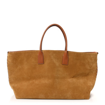 BOTTEGA VENETA Suede Large Cabat Camel Light Wood