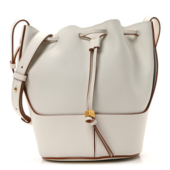 LOEWE Calfskin Small Balloon Bucket Bag Soft White