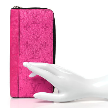 LOUIS VUITTON Taigarama Vertical Zippy Wallet Fuchsia