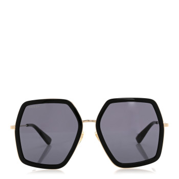 GUCCI Acetate Oversize Square Frame GG0106S Sunglasses Black