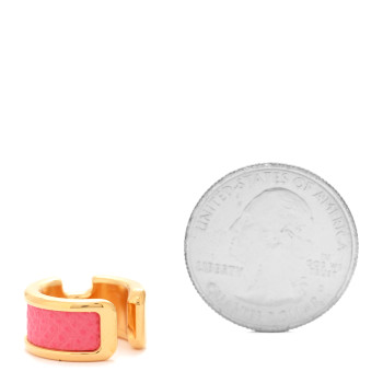 HERMES Epsom Olympe Ear Cuff PM Rose Azalee