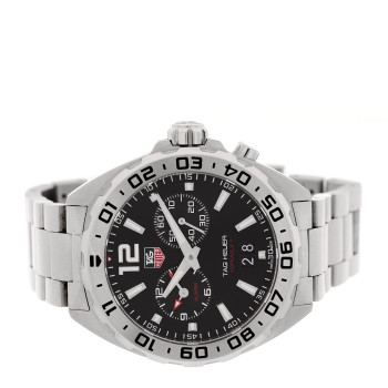 TAG HEUER Stainless Steel 41mm Formula 1 Quartz Watch Black WAZ111A