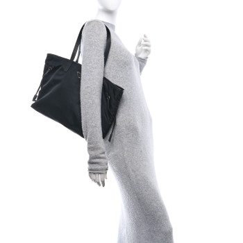 PRADA Tessuto Nylon Saffiano Shopping Tote Black