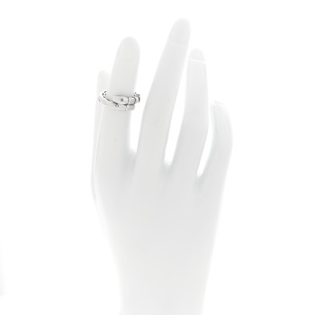 BULGARI 18K White Gold Serpenti Viper Ring XS
