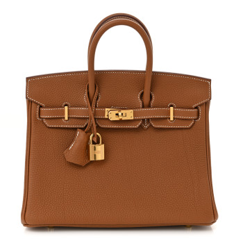 HERMES Togo Birkin 25 Gold
