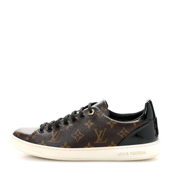 LOUIS VUITTON Patent Monogram Frontrow Sneakers 39