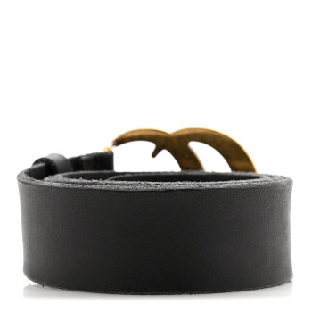 GUCCI Faded Calfskin Double G 40mm Belt 75 30 Black