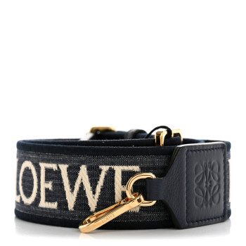 LOEWE Calfskin Jacquard Anagram Strap Deep Navy