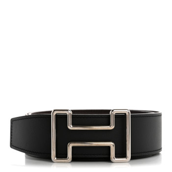 HERMES Chamonix Togo 32mm Tonight Belt 90 Black Chocolate