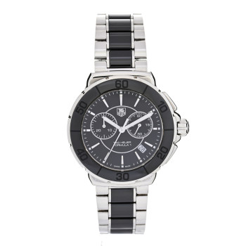 TAG HEUER Stainless Steel Ceramic 41mm Formula 1 Lady Quartz Watch Black CAH1210