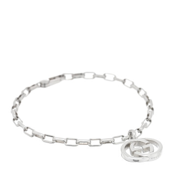 GUCCI Sterling Silver Interlocking GG Bracelet