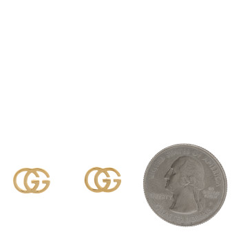 GUCCI 18K Yellow Gold GG Tissue Stud Earrings