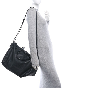 LOUIS VUITTON Calfskin Monogram Speedy P9 Bandouliere 40 Ultra Black