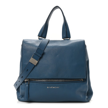 GIVENCHY Calfskin Small Pandora Pure Flap Bag Blue