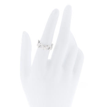 TIFFANY Sterling Silver Paloma Picasso XO Band Ring 54 6.75