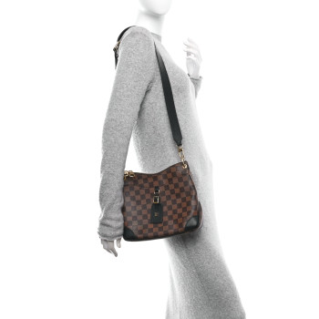 LOUIS VUITTON Damier Ebene Odeon PM Black