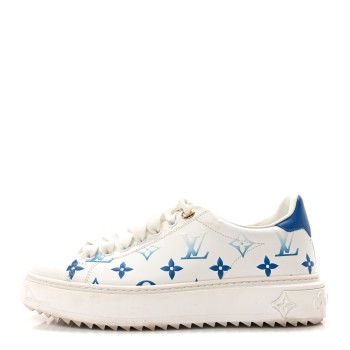 LOUIS VUITTON Monogram Time Out Sneakers 36.5 Blue