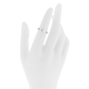 TIFFANY Sterling Silver Narrow Atlas Pierced Ring 50 5.5