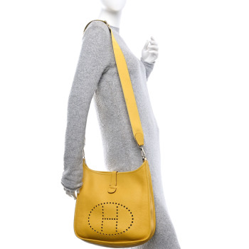 HERMES Taurillon Clemence Evelyne III PM Soleil